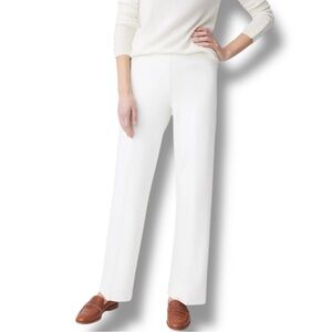 J McLaughlin Carter Wide Leg Pull On White Pant Women’s Neutral Classic Size 10